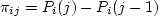 \begin{displaymath}
\pi_{ij} = e^{-LV_i(j-1)} - e^{-LV_i(j)}
\end{displaymath}