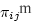 $
\pi_{ij}^m$