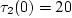$\tau_3(0)=20$