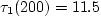 $\tau_2(320)= 11.9$