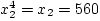$x_3^4=x_3=290 $