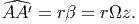 ^  ′
AA  =  rβ = rΩz.
