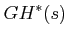 $\displaystyle GH^{*}(s)$