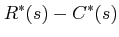 $\displaystyle R^{*}(s)-C^{*}(s)$