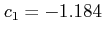 $ c_{1}=-1.184$