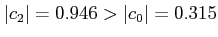 $ \vert c_{2}\vert=0.946>\vert c_{0}\vert=0.315$