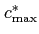 $ c^*_{\max}$