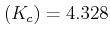 $ (K_{c})=4.328$