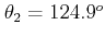 $ \theta_2=124.9^{o}$