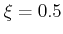 $ \xi= 0.5$