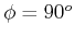 $ \phi=90^o$