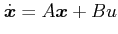 $\displaystyle \dot{\boldsymbol{x}}=A\boldsymbol{x}+Bu
$