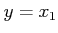 $ y=x_1$