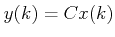 $ y(k)=Cx(k)$