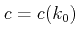 $ c=c(k_0)$