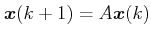 $ \boldsymbol{x}(k+1)=A\boldsymbol{x}(k)$