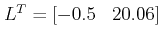 $ L^T = [-0.5 \;\;\; 20.06]$