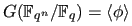 $ G(\mathbb{F}_{q^n} / \mathbb{F}_{q} )= \langle \phi \rangle$