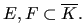 $ E, F \subset \overline {K}.$