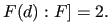 $ F(d):F]=2.$