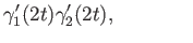 $\displaystyle \gamma_1^{\prime}(2t) \gamma_2^{\prime}(2t), \phantom{XXXX}$