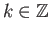 $ k \in \mathbb{Z}$