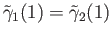 $ {\tilde \gamma}_1(1) = {\tilde \gamma}_2(1)$