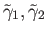 $ {\tilde \gamma}_1,
{\tilde\gamma}_2$