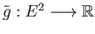 $ {\tilde g} : E^2 \longrightarrow \mathbb{R}$