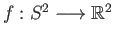 $ f:S^2\longrightarrow \mathbb{R}^2$