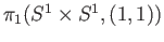 $ \pi_1(S^1\times S^1, (1, 1))$
