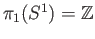 $ \pi_1(S^1) = \mathbb{Z}$