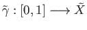 $ \tilde{\gamma}: [0, 1] \longrightarrow {\tilde X}$