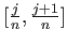 $ [\frac{j}{n}, \frac{j+1}{n}]$