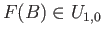 $ F(B) \in U_{1,0}$