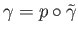 $ \gamma = p\circ {\tilde \gamma}$