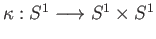 $ \kappa:S^1\longrightarrow S^1\times S^1$