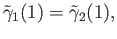 $\displaystyle {\tilde \gamma}_1(1) = {\tilde \gamma}_2(1),
$
