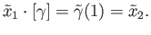 $\displaystyle {\tilde x}_1\cdot [\gamma] = {\tilde \gamma}(1) = {\tilde x}_2.
$