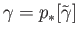 $ \gamma = p_*[{\tilde \gamma}]$