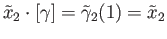 $\displaystyle {\tilde x}_2\cdot [\gamma] = {\tilde \gamma}_2(1) = {\tilde x}_2
$