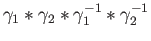 $ \gamma_1 *\gamma_2 * \gamma_1^{-1} * \gamma_2^{-1}$