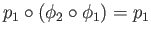 $ p_1\circ (\phi_2 \circ \phi_1) = p_1$