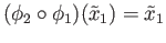 $ (\phi_2\circ\phi_1)({\tilde x}_1) = {\tilde x}_1$