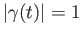 $ \vert\gamma(t)\vert = 1$
