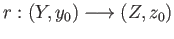 $ r:(Y, y_0)\longrightarrow (Z, z_0)$
