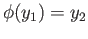 $ \phi(y_1) = y_2$