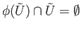 $ \phi({\tilde U})\cap {\tilde U} = \emptyset$