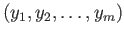 $ (y_1, y_2, \dots, y_m)$