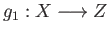 $ g_1:X\longrightarrow Z$